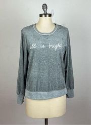 Kate Spade Grey All is Bright Velvet Sweater