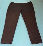 ZAC & RACHEL pull on stretchy high rise office pants faux pockets NEW size XL