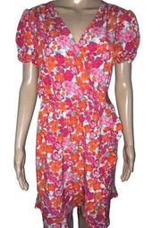 Sandy & Sid floral short sleeve wrap dress