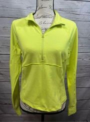Layer8 large bright yellow/green athletic sweatshirt - 2558