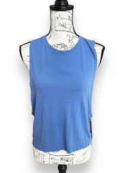 New Spiritual Gangster Women's Seamless Cropped Muscle Tank Periwinkle Blue XS/S