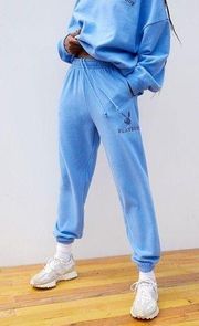 Playboy by PacSun Women’s Basic Boyfriend Sweatpants in Blue Size L