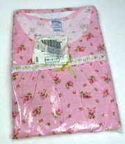 Dreams & Co Plus Size 5x NWT Night Gown Pink Floral