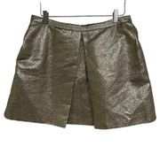 1. STATE Mini Skirt Size Large Metallic A-line Dressy Holiday Cocktail Pleated