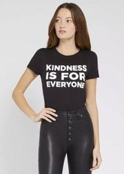 ALICE + OLIVIA KINDNESS IS FOR EVERYONE BLACK TEE XS S
