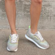 Penny Grey & Green Sneakers