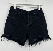 We The Free Button Fly Distressed High Rise Shorts Size 26 Free People Boho