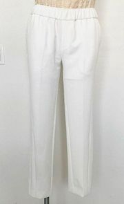 Anthropologie mid rise Pants SMALL Ivory elastic waist band