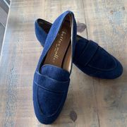 New York Navy Wool Loafers Size 6