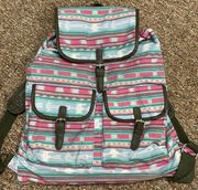 Candie’s southwestern pink/ blue green backpack.