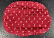 Oscar‎ De La Renta Zip Cosmetic Bag Accessories Red and Gold Vintage