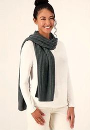 Barefoot Dreams Cozychic Lite Scarf Soft Style 478 Dark Gray