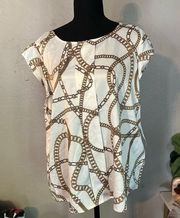 Tahari by Arthur S. Levine  ivory Gold Chain Link