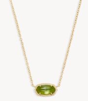 Elisa Gold Pendant necklace in the color Peridot Illusions, Gold!