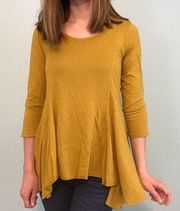 Mustard Yellow Peplum Top