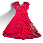 Johnny was red embroidered dress size Xs