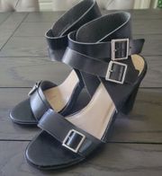 Route 66 shoes sandals heels size 9 black women's