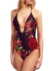 Ted Baker Jusia Juxtapose Rose One Piece Swimsuit