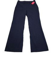 READ Spanx Polished Kick Flare Navy Blue Pull On Crop Pants Size Medium