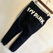 Jogger Sweatpants Black & White Spellout Size XS