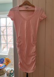 Light Pink Fitted Tee Dress