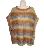 The Limited MultiColored Striped Pullover Knit Sweater Poncho Petite XS/S