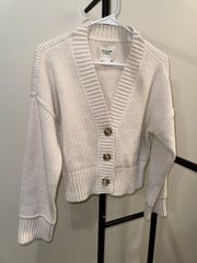 Abercrombie & Fitch Abercrombie Cream Button Sweater