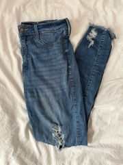 Hollister High Rise Ripped Jean Leggings