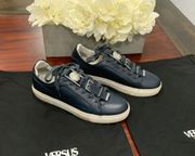 Authentic Versus by  Blue Leather Shoes Size 39 Come With Dust Bags