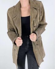 Vintage BB Dakota Leather Suede Trench Coat Size Small