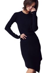 All Saints Krista Wool Cashmere Asymmetrical Sweater Dress