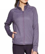 New  Herringbone Fleece Track Jacket Full Zip Purple