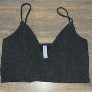 smocked triangle bralette