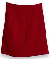 Women’s Red Pencil Skirt Size 2 True Red, Stretchy, Made in Italy, NWOT!