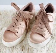 Steve Madden Bertie Pink silk sneakers