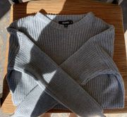 Gray Cropped Sweater