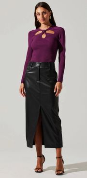 NWT Leather Midi Skirt