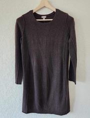 J Jill Italian Yarn Brown Cashmere Wool Blend Sweater Dress Size Small