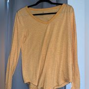 Striped yellow long sleeve tee