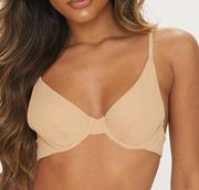 NWT PrettyLittleThing Nude Underwire Swim Bikini Top