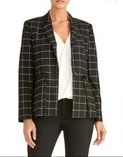 RACHEL ROY COLLECTION Amalia Plaid Jacket Women's Black & White Size Small NEW