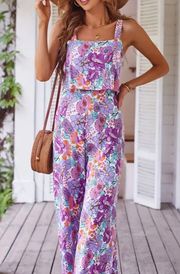 Floral Print Jumpsuit 