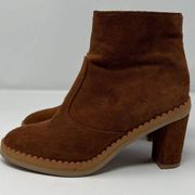 See By Chloe Stasya Ankle Bootie with Scallop Edge & Zip Sides Size 36