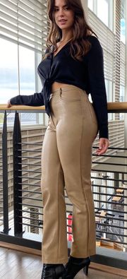 Vegan leather Straight Pant