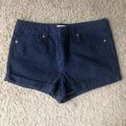 Forever 21 premium denim polka dot shorts