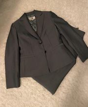 Matching Pant Suit Blazer Set Gray vintage petite