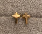 Gold Cross Earrings