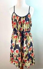 Anthropologie Moulinette Soeurs 100% Silk Floral Dress