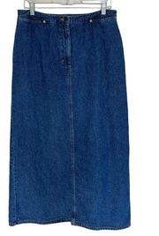 Vintage 90s Eddie Bauer Denim Maxi Skirt - Size 14