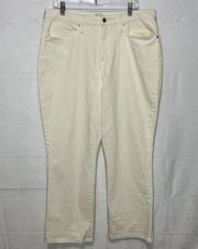 A New Day Women Size 16 (33x28) Bootcut Jeans White Ivory High-Rise Stretch NEW